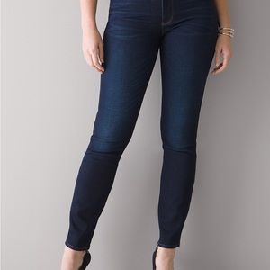 WHBM High rise skinny cashmere denim jeans